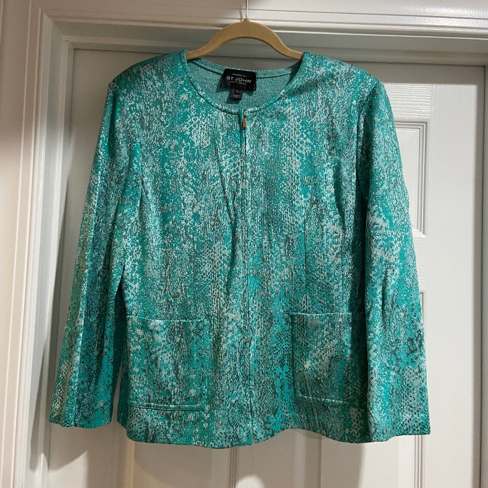 *GREAT CONDITION* St. John Jacket Teal Blazer